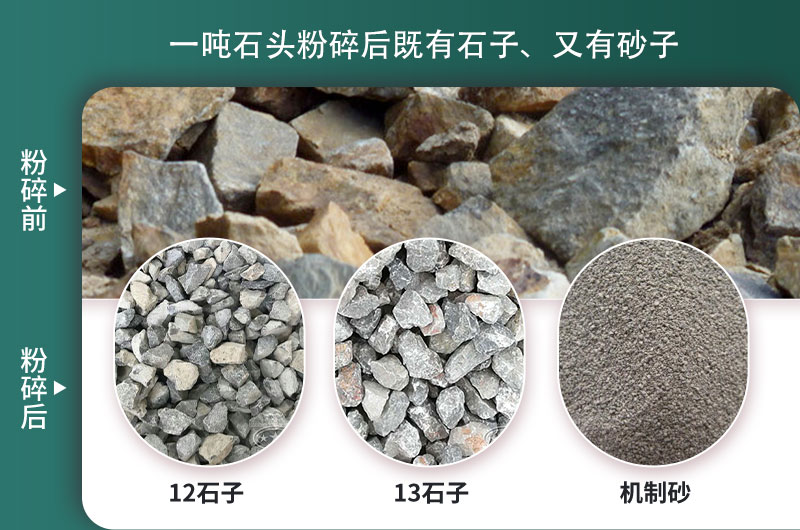一噸石頭能出多少噸石子，石子破碎設(shè)備有哪些